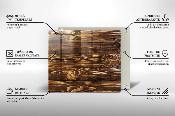 Glass worktop protector Wood texture