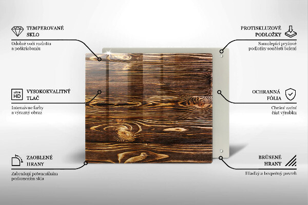 Glass worktop protector Wood texture