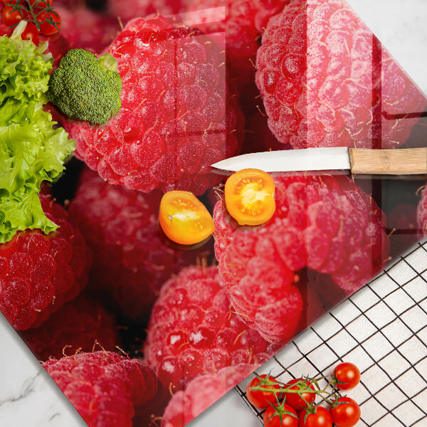 Glass worktop protector Raspberry fruit