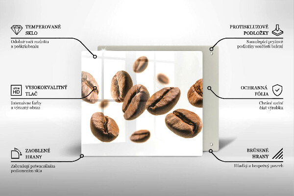 Glass worktop protector Coffee beans