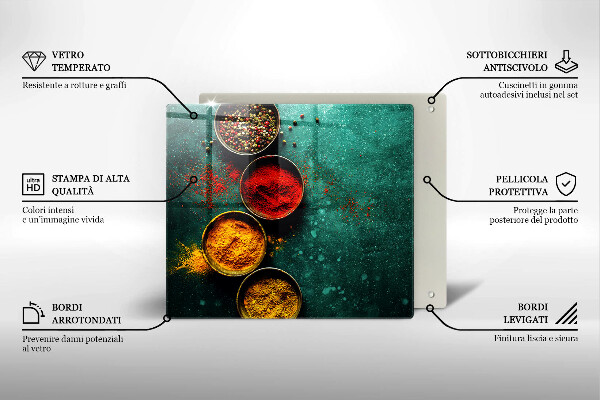 Glass worktop protector Oriental spices