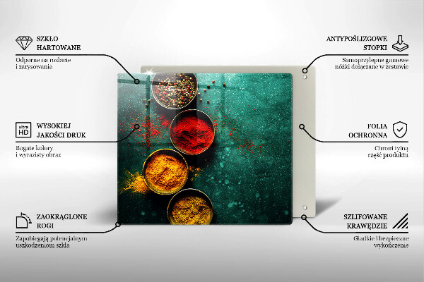 Glass worktop protector Oriental spices