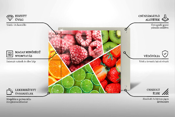 Glass worktop protector Colorful fruit