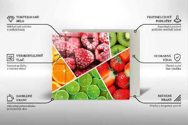 Glass worktop protector Colorful fruit