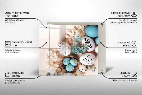 Glass worktop protector Easter decorations