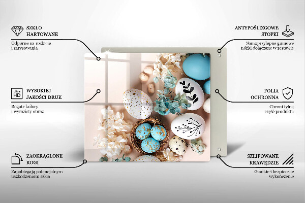 Glass worktop protector Easter decorations