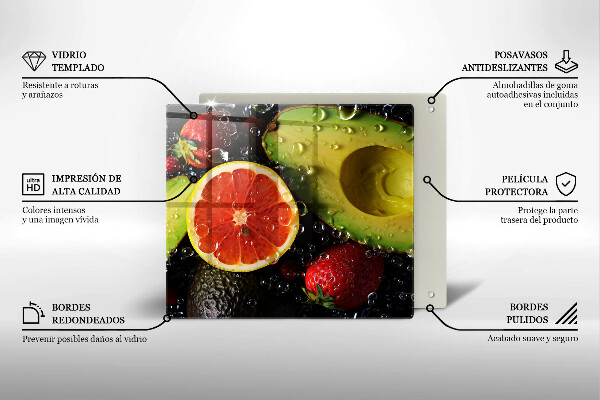 Glass worktop protector Fruits and vegetables