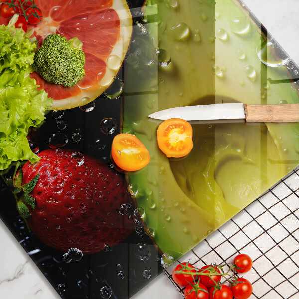 Glass worktop protector Fruits and vegetables