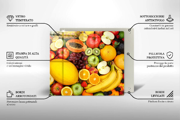 Glass worktop protector Fruit collection