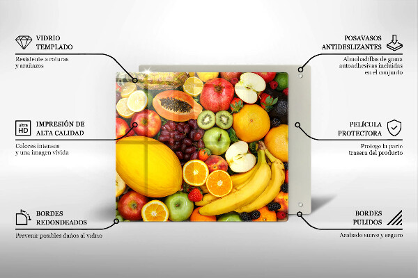 Glass worktop protector Fruit collection