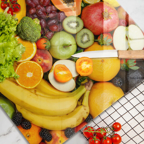 Glass worktop protector Fruit collection