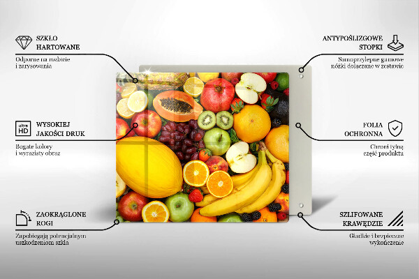 Glass worktop protector Fruit collection