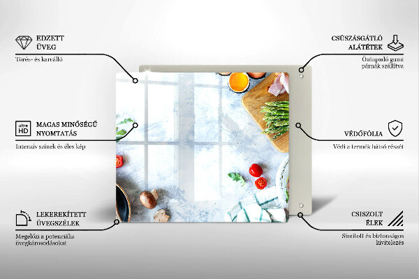 Glass worktop protector Ingredients in the kitchen