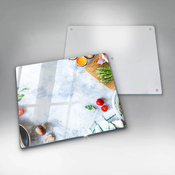 Glass worktop protector Ingredients in the kitchen