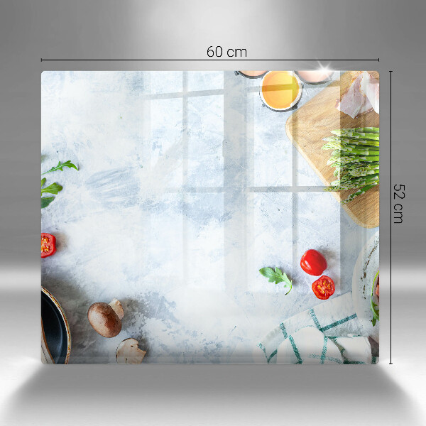 Glass worktop protector Ingredients in the kitchen