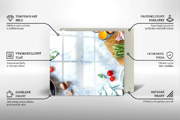 Glass worktop protector Ingredients in the kitchen