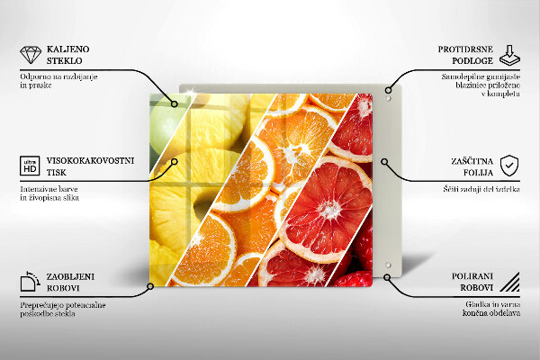 Large worktop saver Colorful fruits