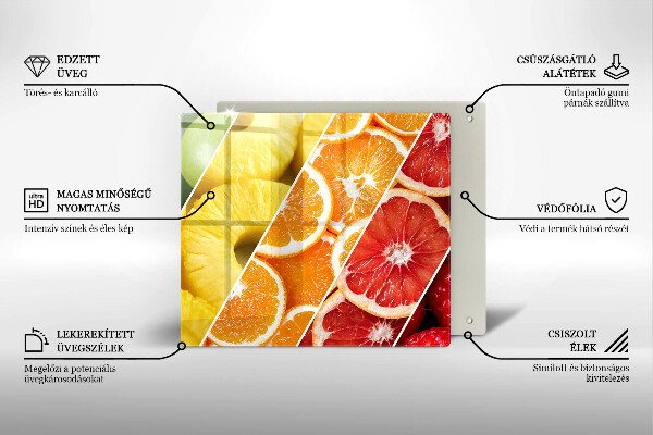 Large worktop saver Colorful fruits