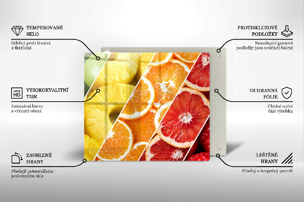 Large worktop saver Colorful fruits