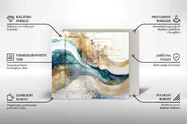 Large worktop saver Colorful marble