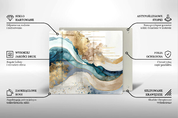 Large worktop saver Colorful marble