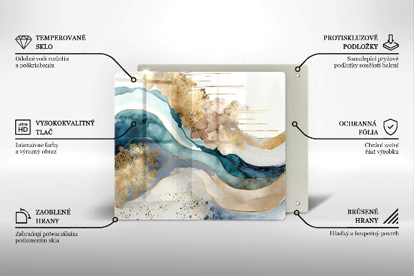 Large worktop saver Colorful marble