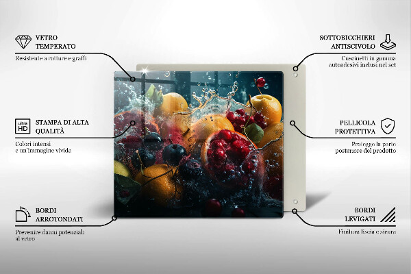 Large worktop saver Fruits in water