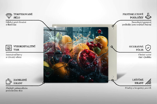 Large worktop saver Fruits in water