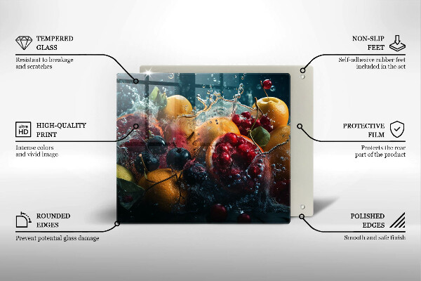 Large worktop saver Fruits in water