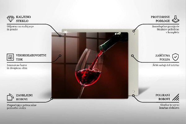 Large worktop saver A glass of wine