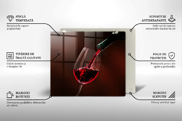 Large worktop saver A glass of wine