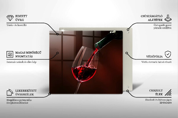 Large worktop saver A glass of wine