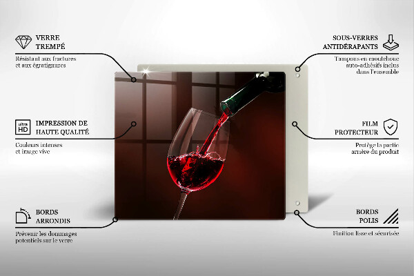 Large worktop saver A glass of wine