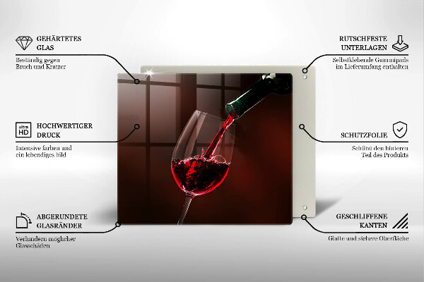 Large worktop saver A glass of wine