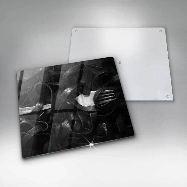 Large worktop saver Black tagliatelle pasta