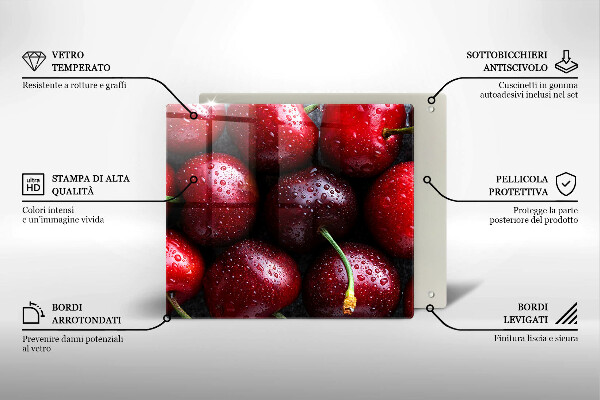 Large worktop saver Cherries close-up