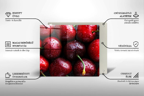 Large worktop saver Cherries close-up