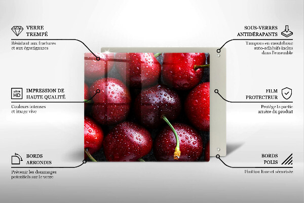 Large worktop saver Cherries close-up