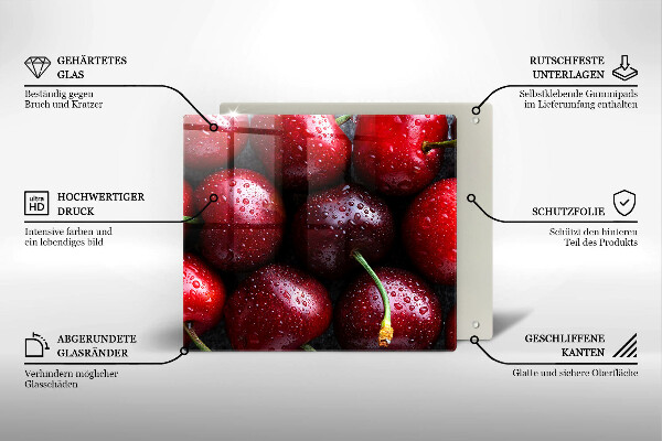 Large worktop saver Cherries close-up