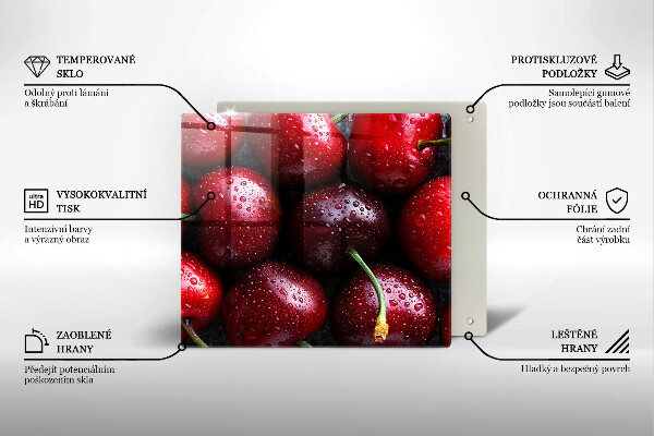 Large worktop saver Cherries close-up