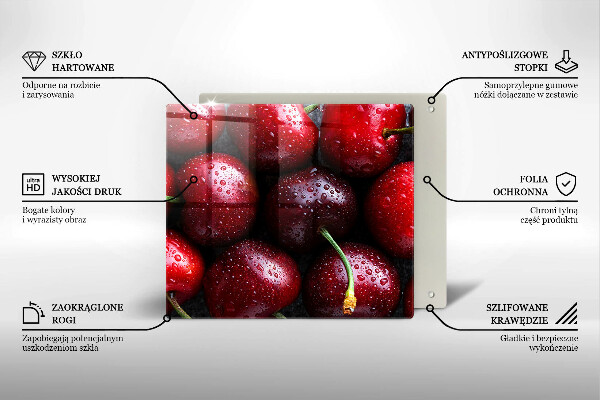 Large worktop saver Cherries close-up