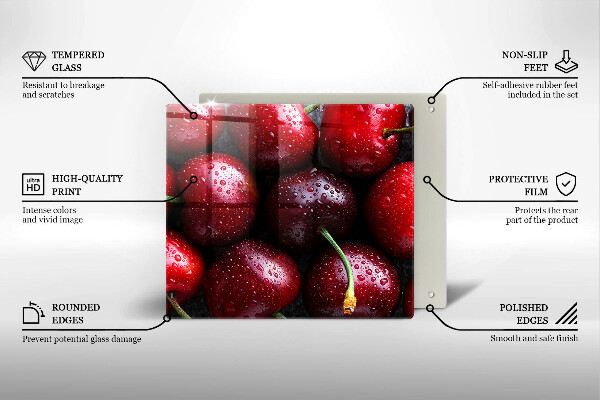 Large worktop saver Cherries close-up