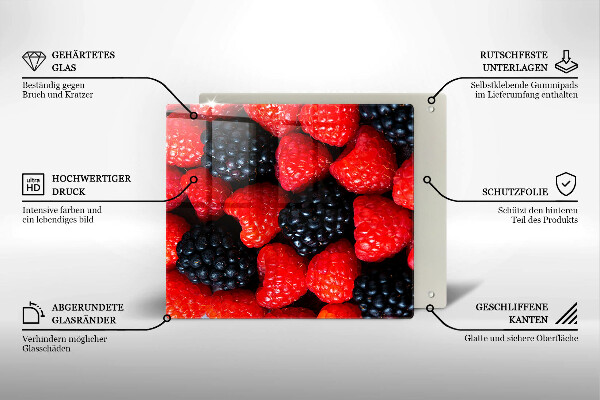 Large worktop saver Raspberries and blackberries