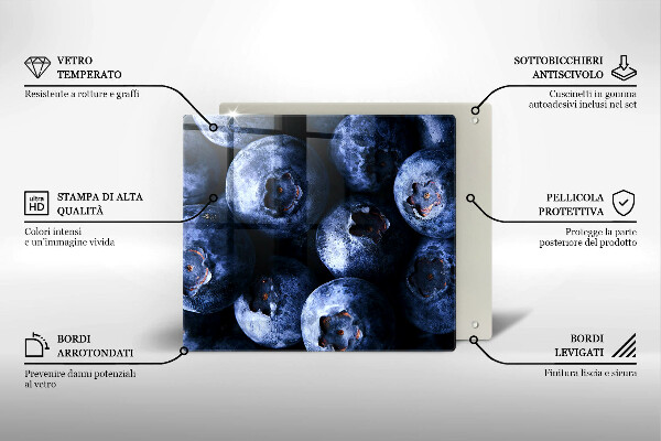 Large worktop saver Berries close-up