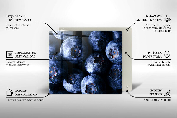 Large worktop saver Berries close-up