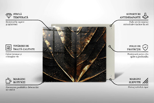Large worktop saver Golden leaf