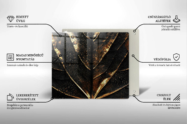 Large worktop saver Golden leaf