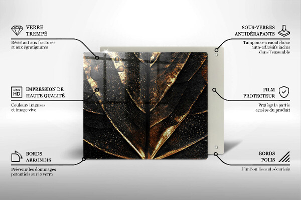 Large worktop saver Golden leaf