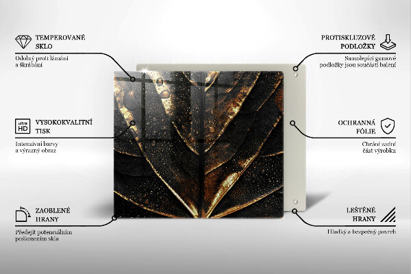 Large worktop saver Golden leaf