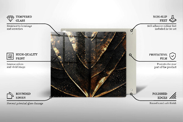 Large worktop saver Golden leaf